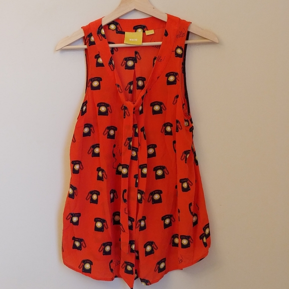 Maeve Anthropologie Ring True Telephone Blouse - Picture 2 of 7
